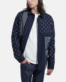 Quilted Jacket | Men | Navy Ecru