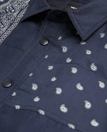 Quilted Jacket | Men | Navy Ecru