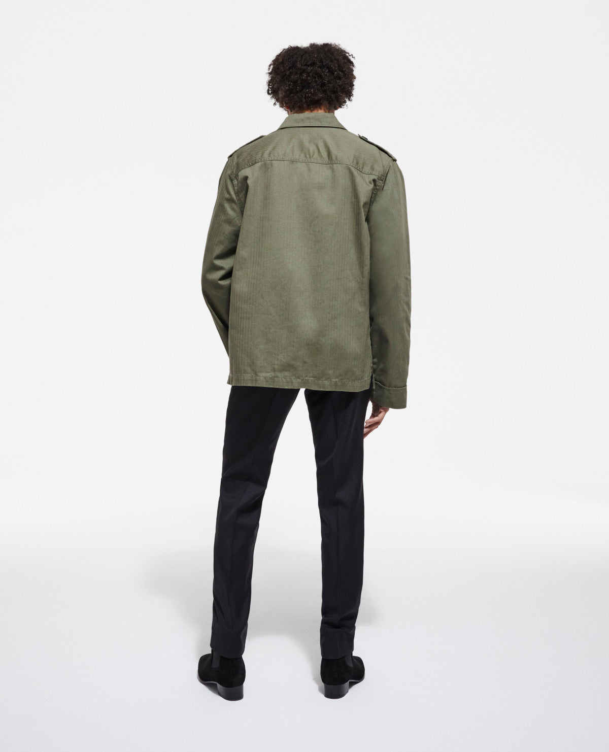 Khaki Shirt With Leopard Lining | Men | Olive Night