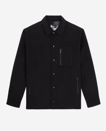 Wool-Blend Overshirt Jacket | Men | Black