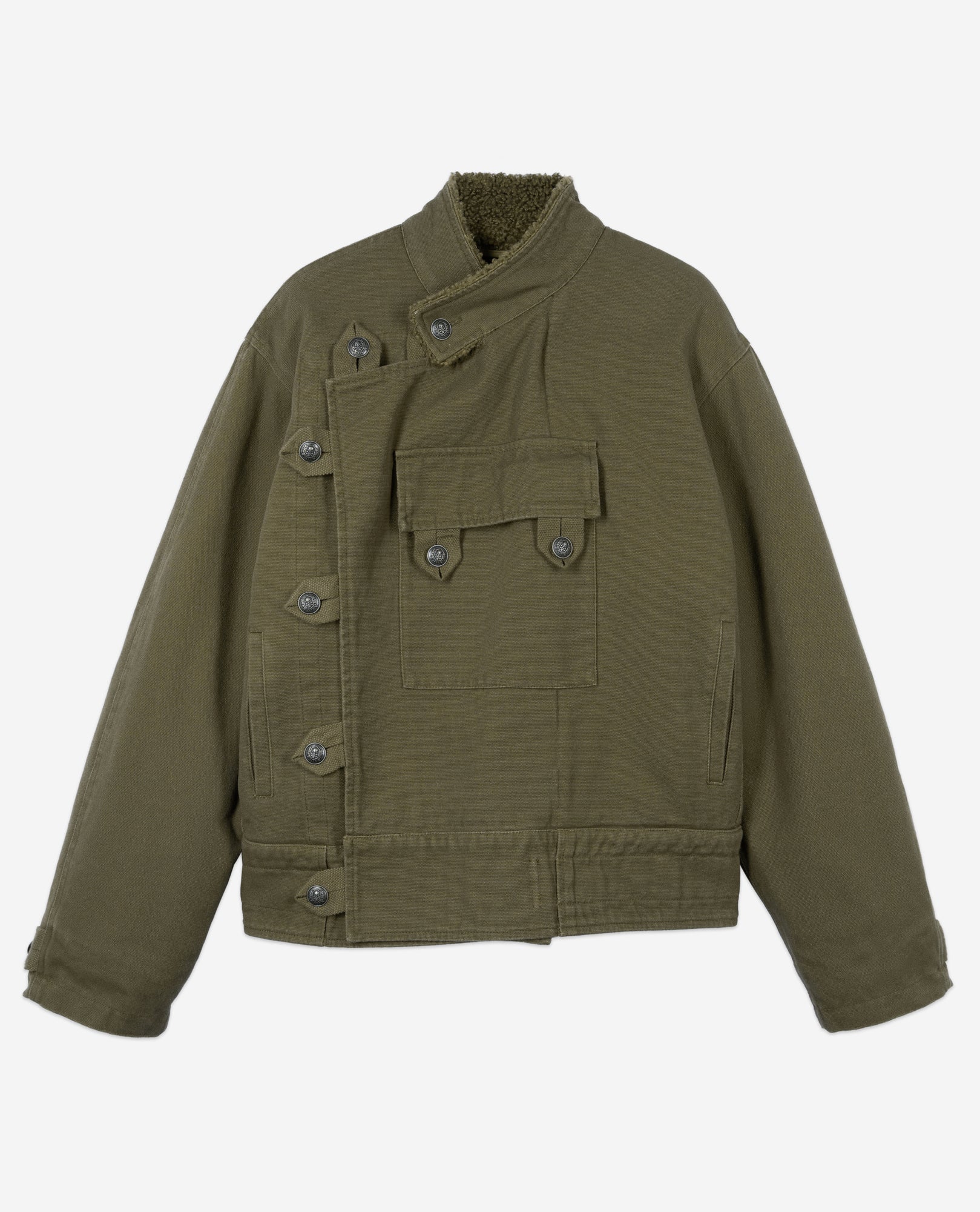 Khaki Officer-Style Jacket | Men | Olive Night