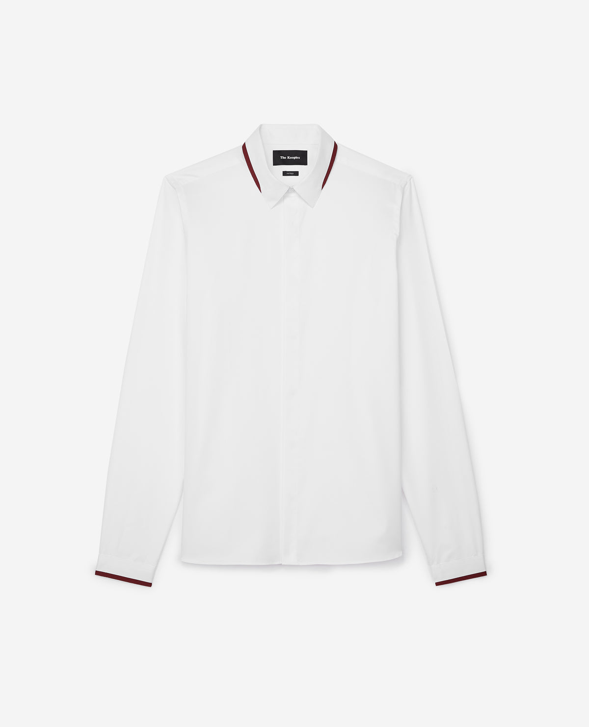 Cotton Twill Shirt With Grosgrain Detail | Men | White