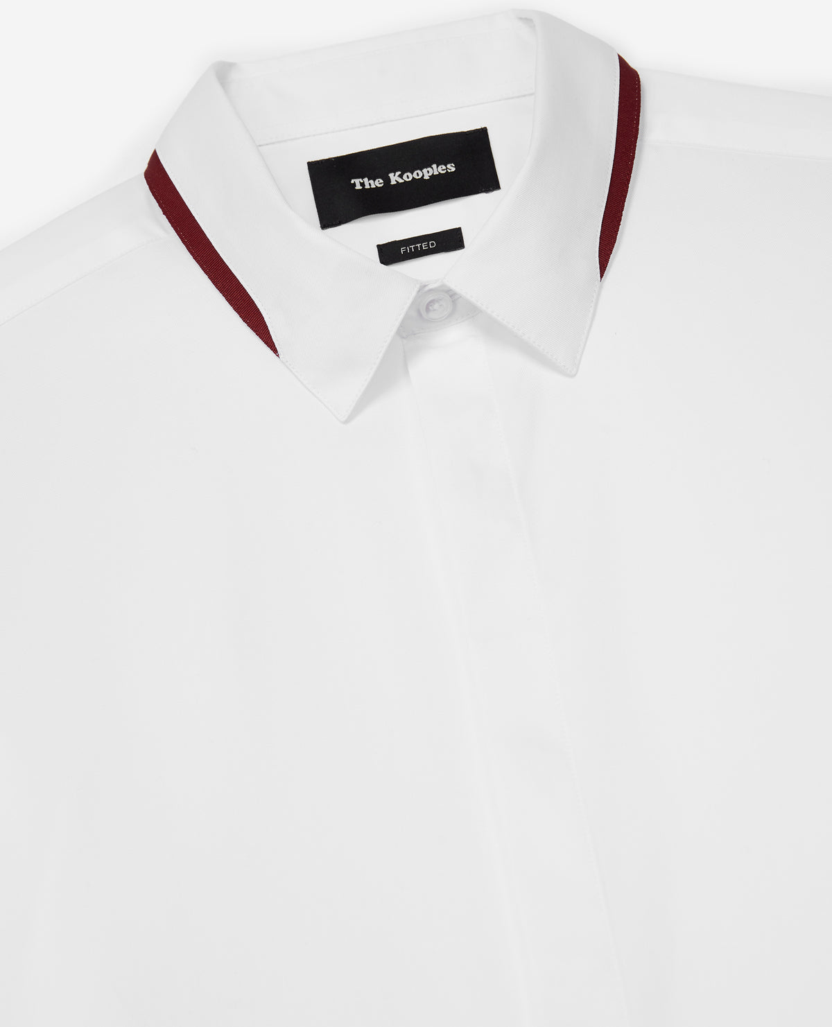 Cotton Twill Shirt With Grosgrain Detail | Men | White