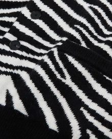 Printed Wool Sweater | Men | Black x White