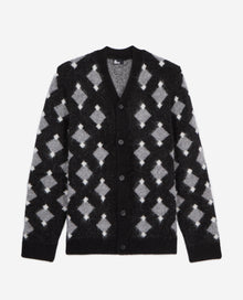 Diamond Cardigan | Men | Black Grey White