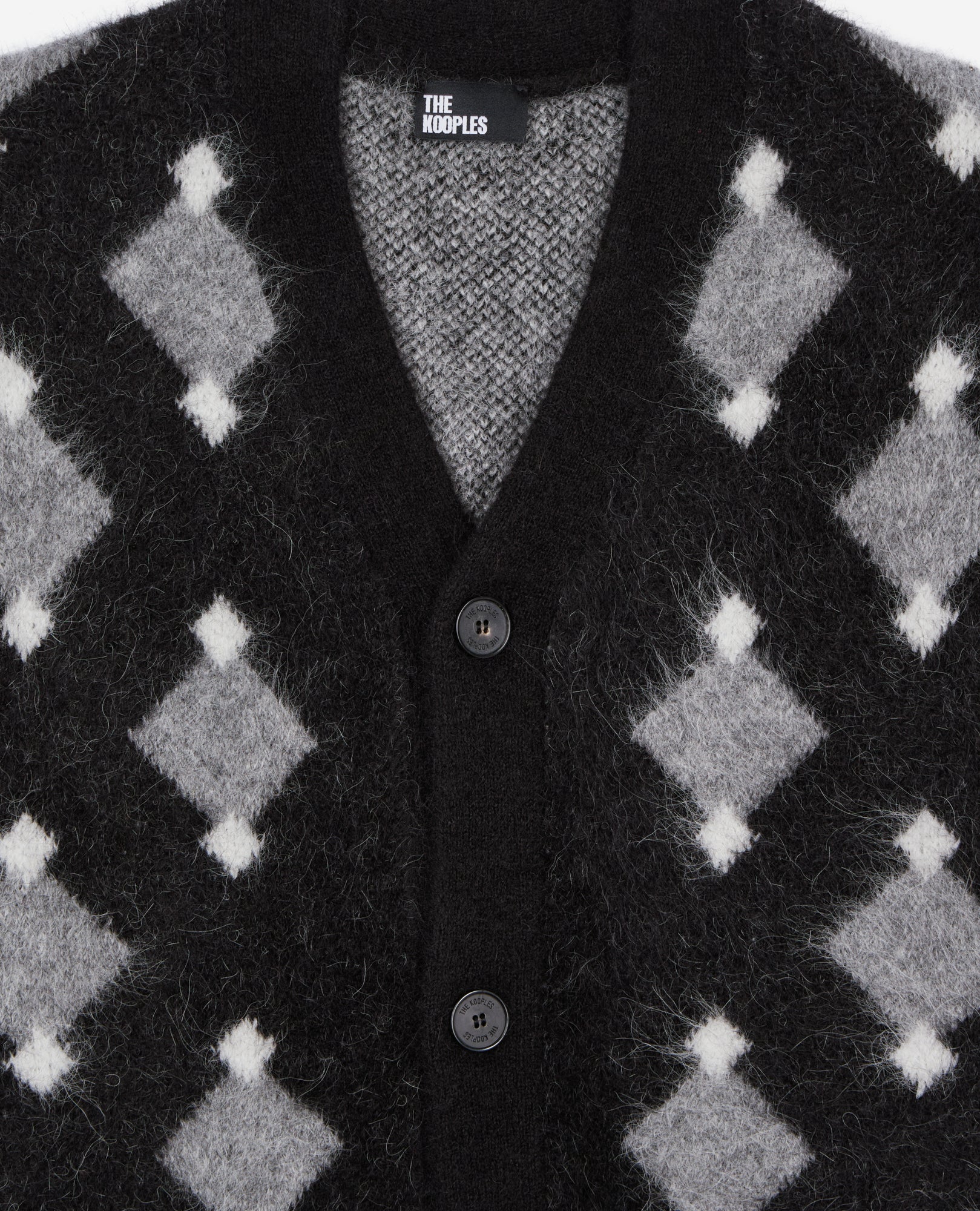 Diamond Cardigan | Men | Black Grey White