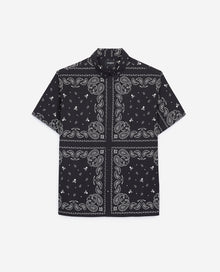 Cotton Shirt With Bandanna Print | Men | Black x White