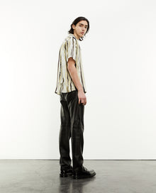 Hawaiian-Collar Shirt | Men | Black x Yellow x White