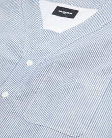 Sky Cotton Shirt With Short Sleeves | Men | Blue White