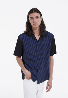 Chic And Shirt With Short Sleeves | Men | Black Blue