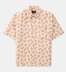 Loose-Fitting Shirt W/ Paisley Pattern | Men | White Pink