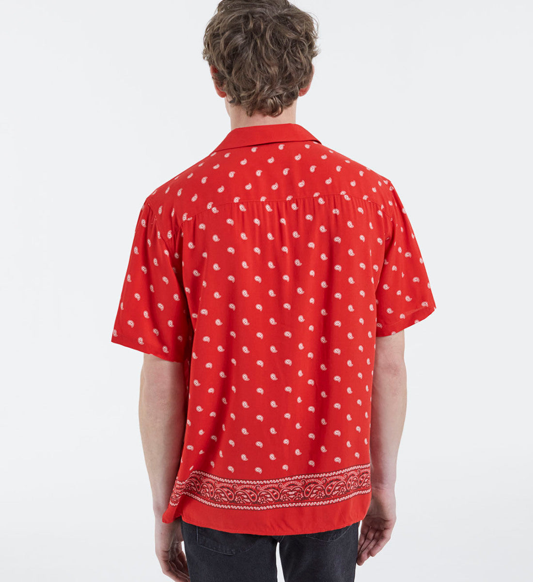 Shirt With Shark Collar | Men | Red x Black x White