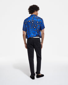 Floral Hawaiian Collar Shirt | Men | Navy x Black