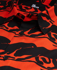 Panther Print Casual Shirt | Men | Black x Red