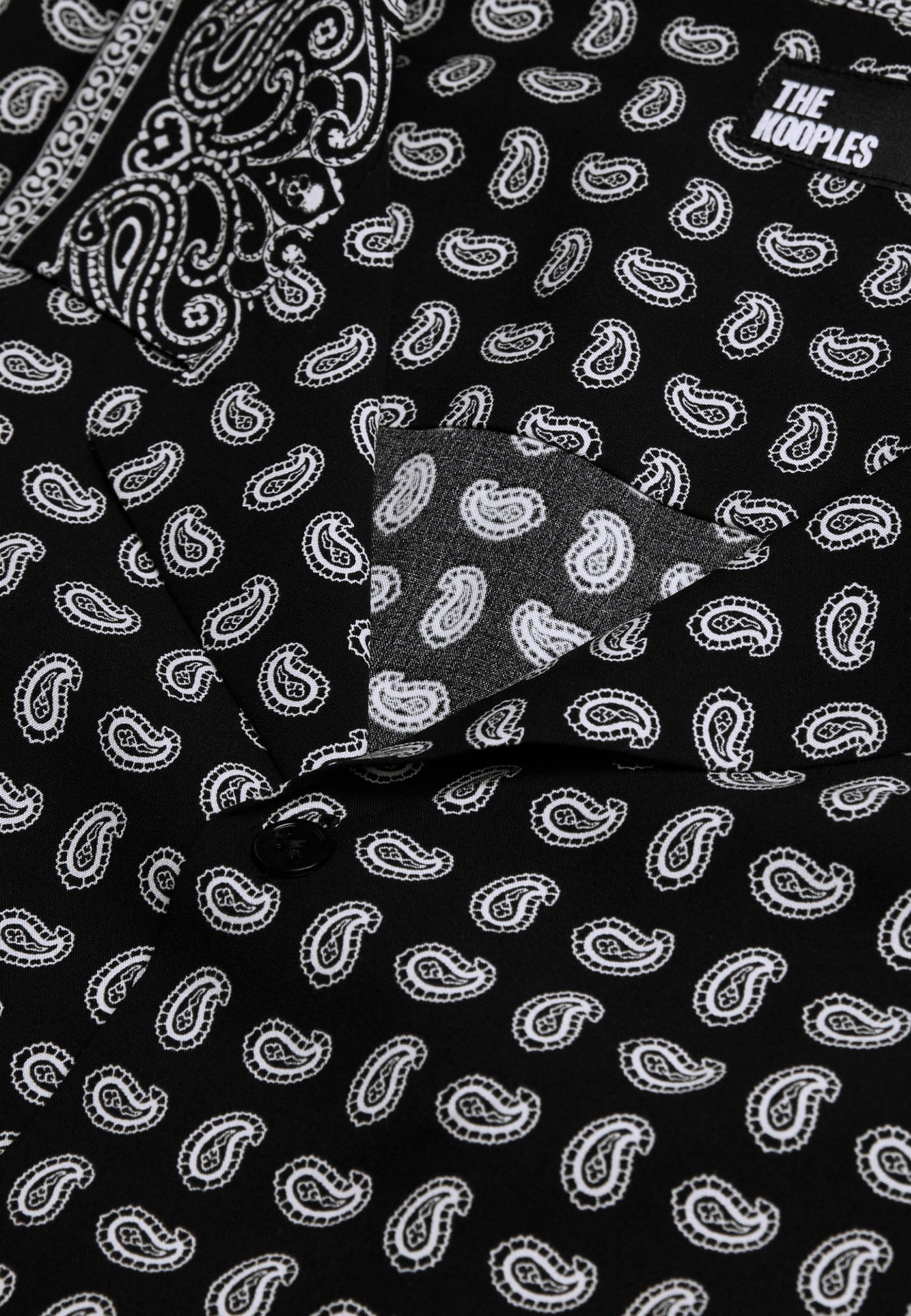 Paisley Print Short Sleeve Shirt | Men | Black x White