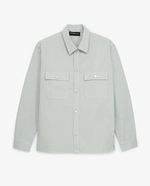 Green Denim Shirt With Pockets | Men | Mint