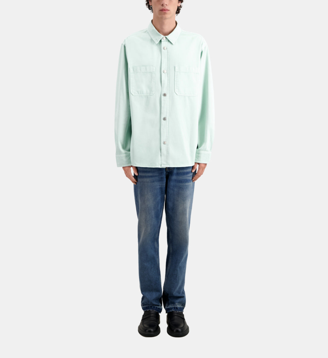 Green Denim Overshirt | Men | Ocean