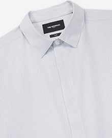 Slim-Fit Fine Cotton Shirt With And Stripes | Men | White x Black