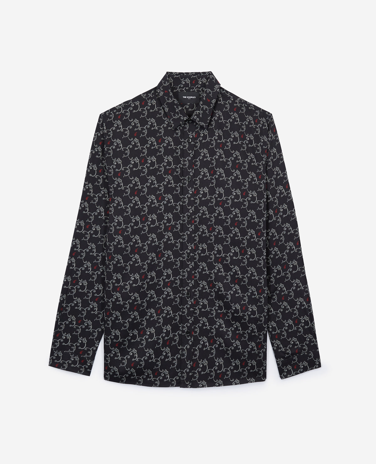 Relaxed-Fit Viscose Shirt With Paisley Print | Men | Black x Off White