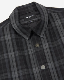 Oversized And White Check Shirt | Men | Dark Grey Light Grey