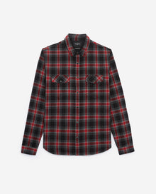 Flannel Shirt | Men | Burgundy Checks