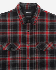 Flannel Shirt | Men | Burgundy Checks