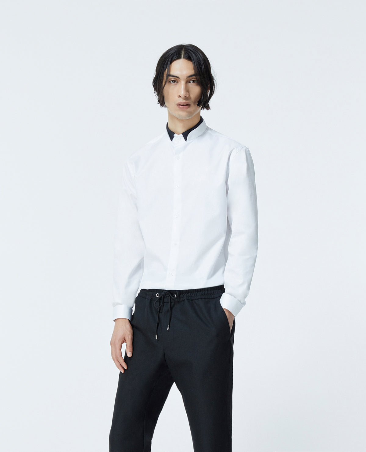 Shirt With Officer Collar | Men | White