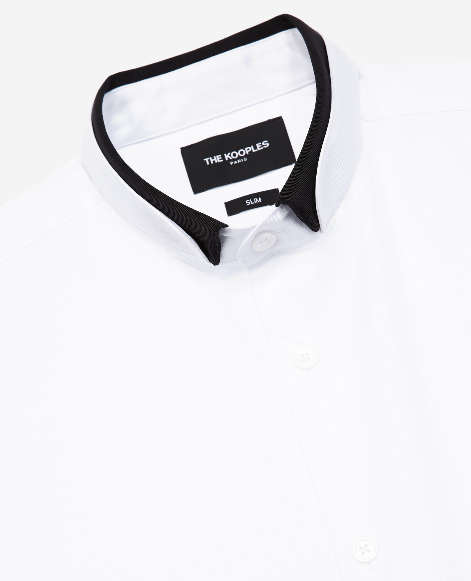 Shirt With Officer Collar | Men | White