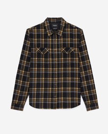 Shirt With Check Motif | Men | Very Lt Yellow x Blanc