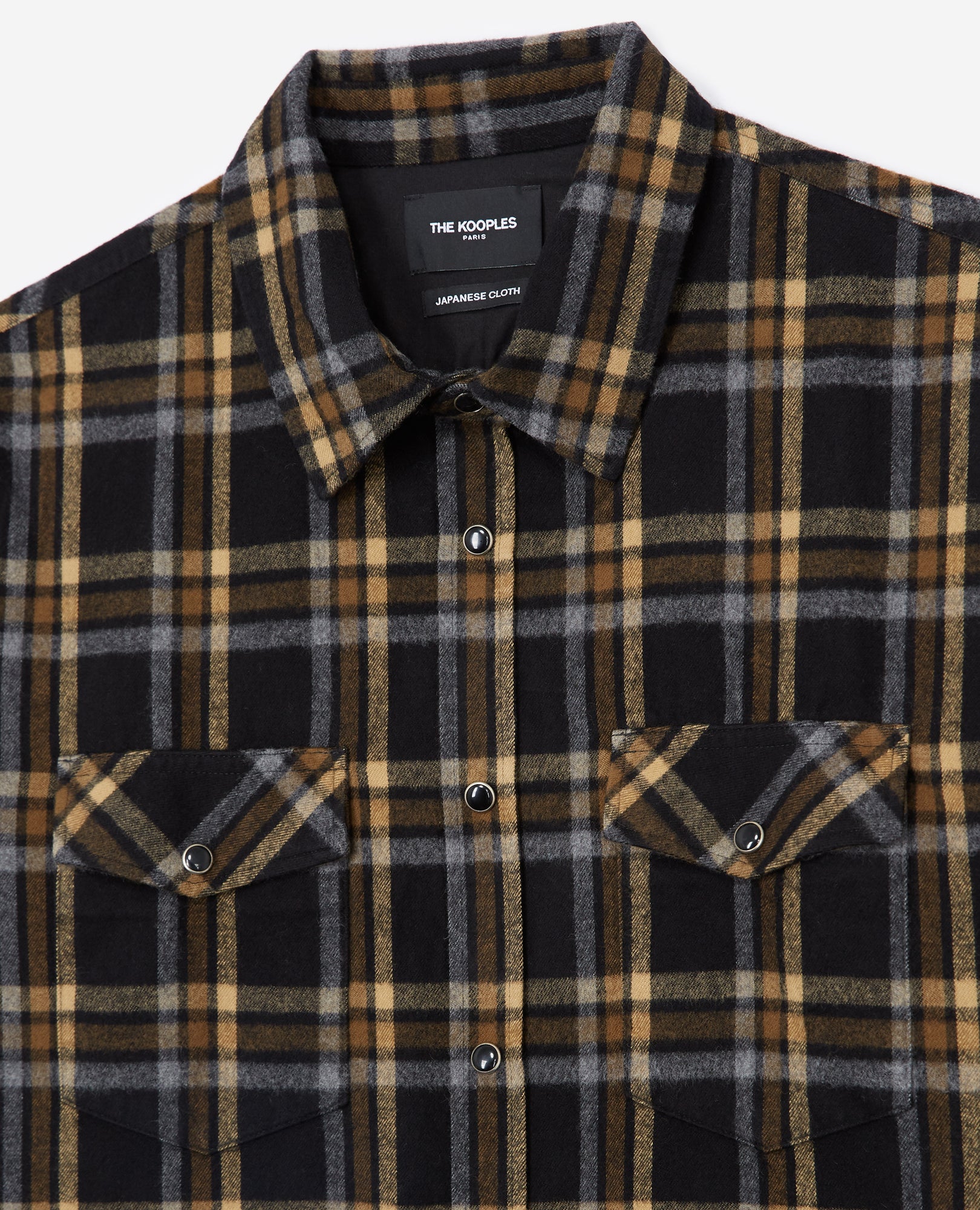 Shirt With Check Motif | Men | Very Lt Yellow x Blanc