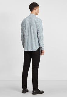 Flowing Striped And Shirt | Men | Green x White