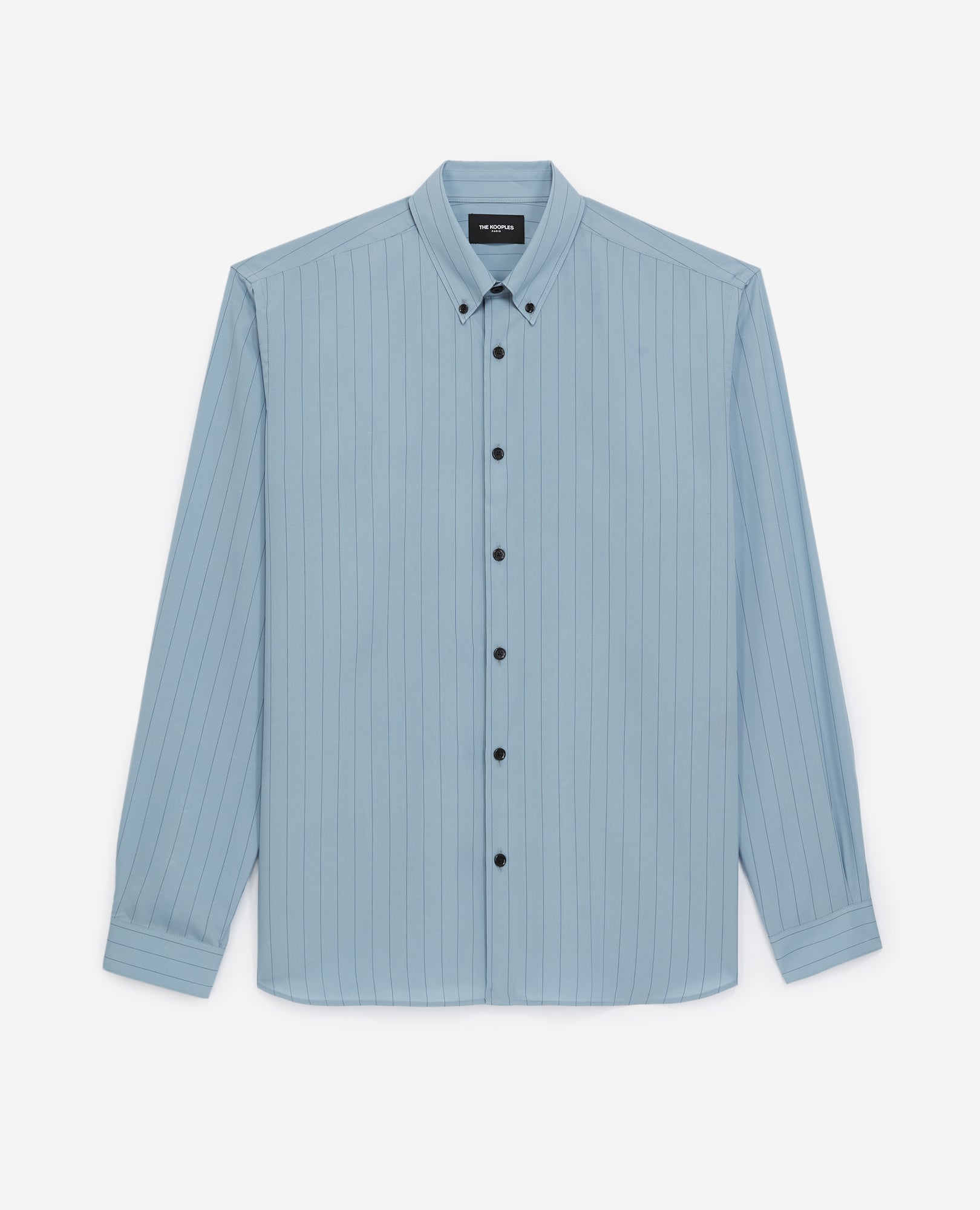 Blue Striped Shirt With Classic Collar | Men | Sky