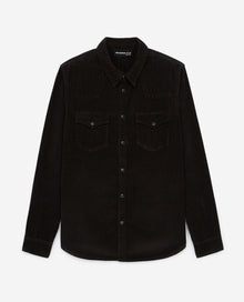 Western-Style Corduroy Shirt | Men | Black