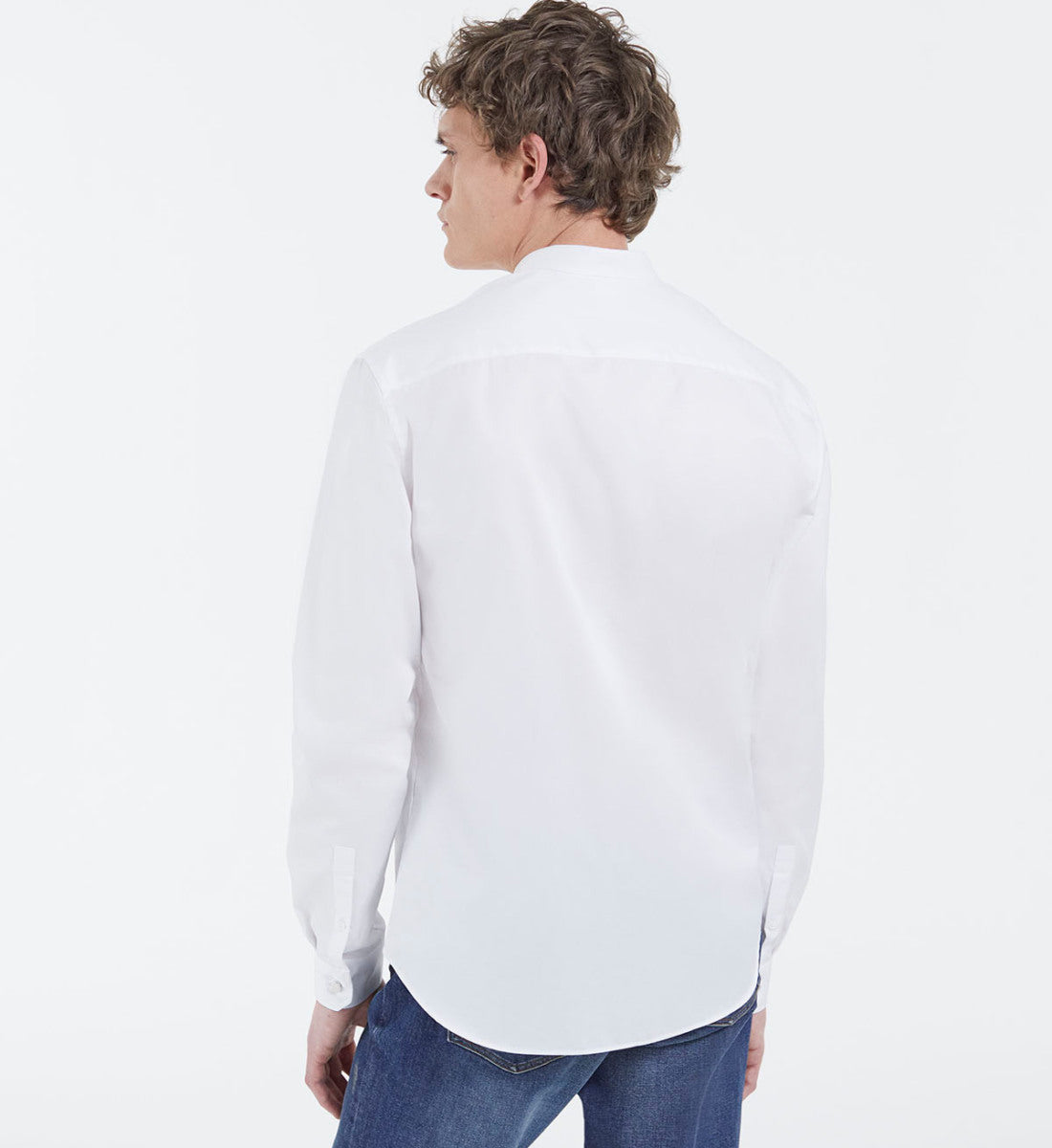 Shirt With Officer Collar | Men | White