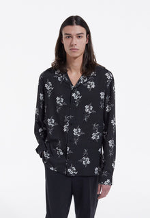 Floral Shirt | Men | Black x White