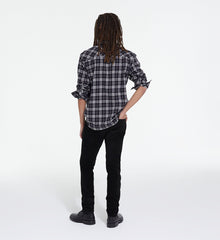 Check Classic Collar Shirt | Men | Black