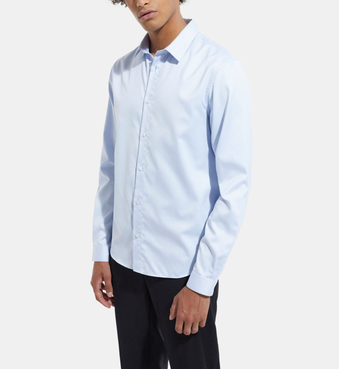 Blue Shirt With Classic Collar | Men | Sky