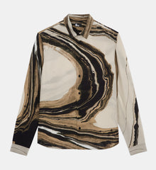 Printed Silk Shirt | Men | Multicolorlor