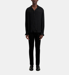 Striped Jacquard Shirt | Men | Black