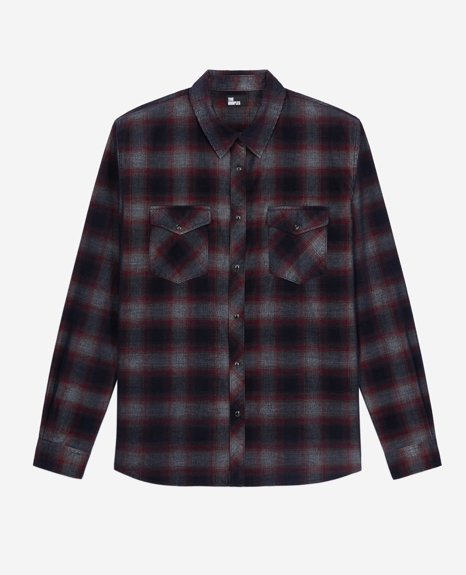 Checkered Shirt | Men | Black x Burgundy