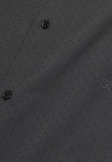 Charcoal Gray Shirt With Micro Patterns | Men | Black