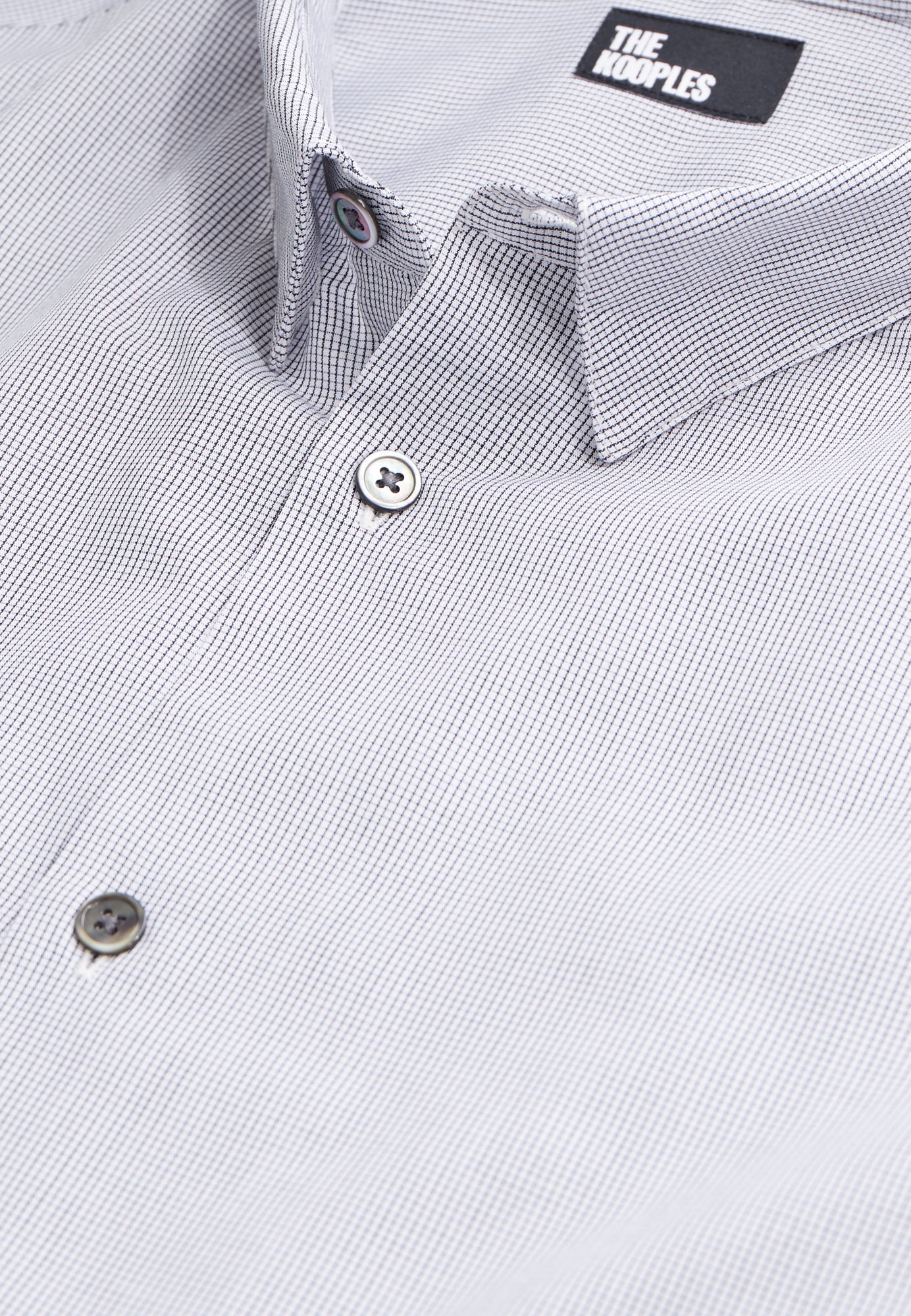 Cotton Shirt With And Micro Checks | Men | Black x White