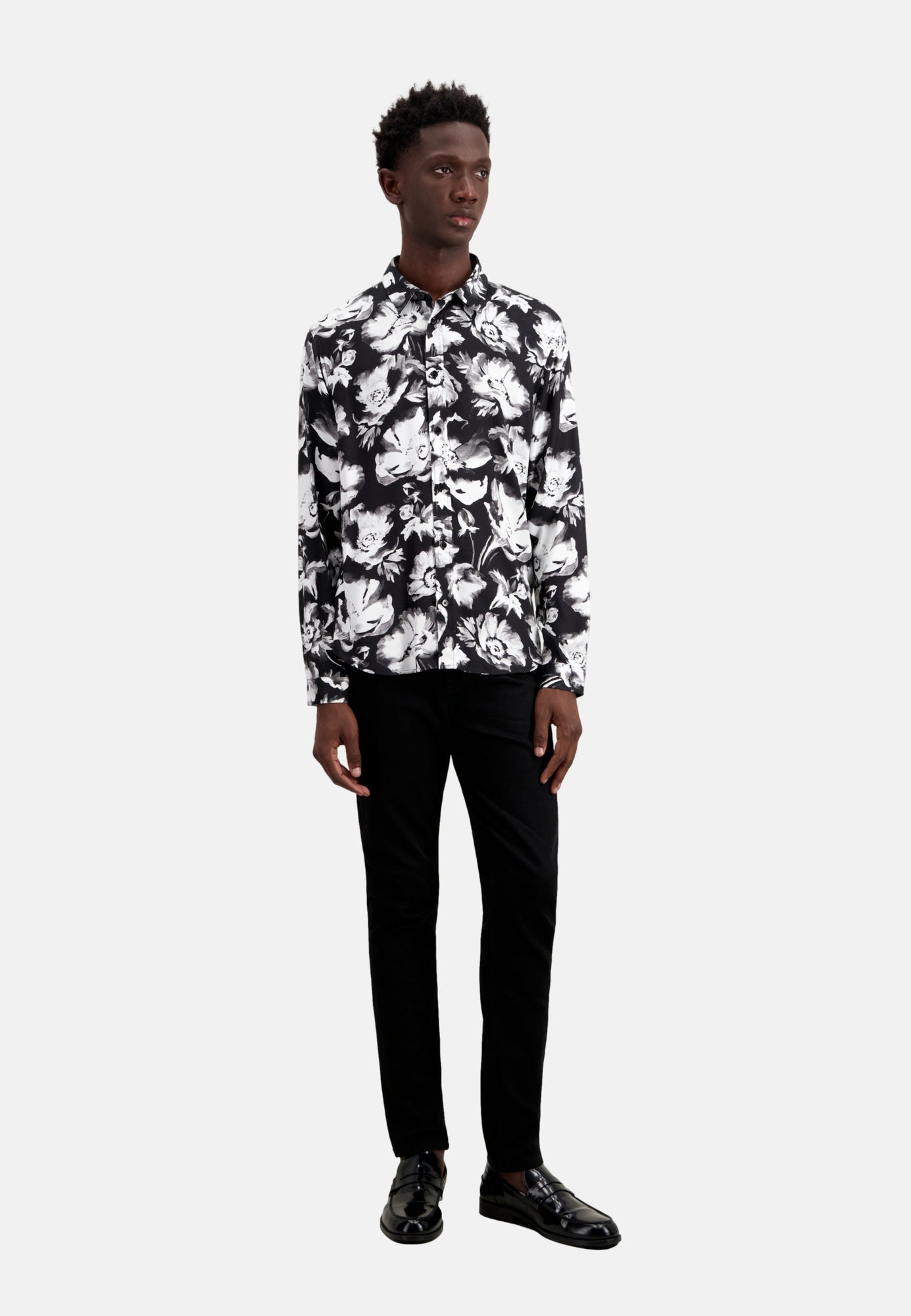 Printed Shirt | Men | Black x White