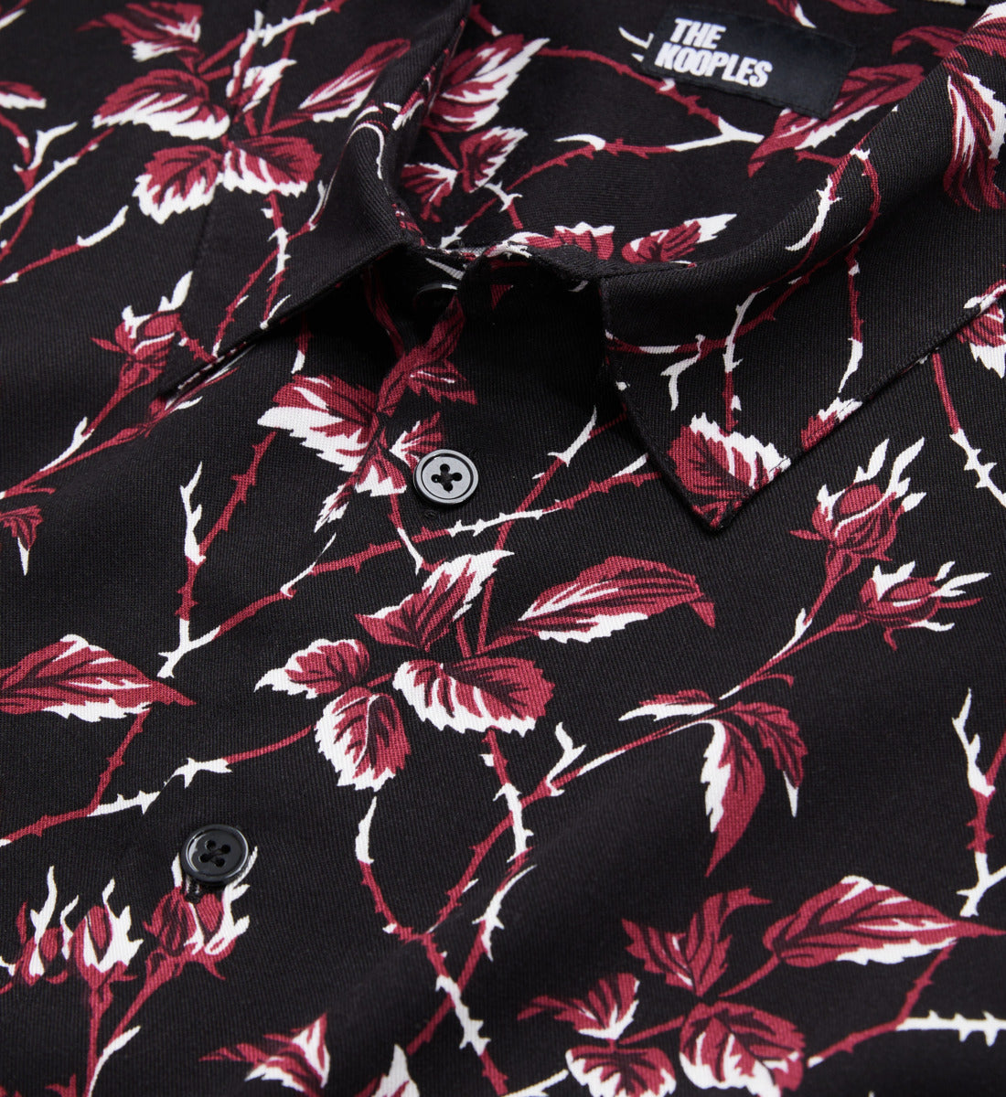 Printed Shirt | Men | Black x Burgundy