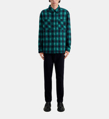 Checked Overshirt | Men | Black x Green