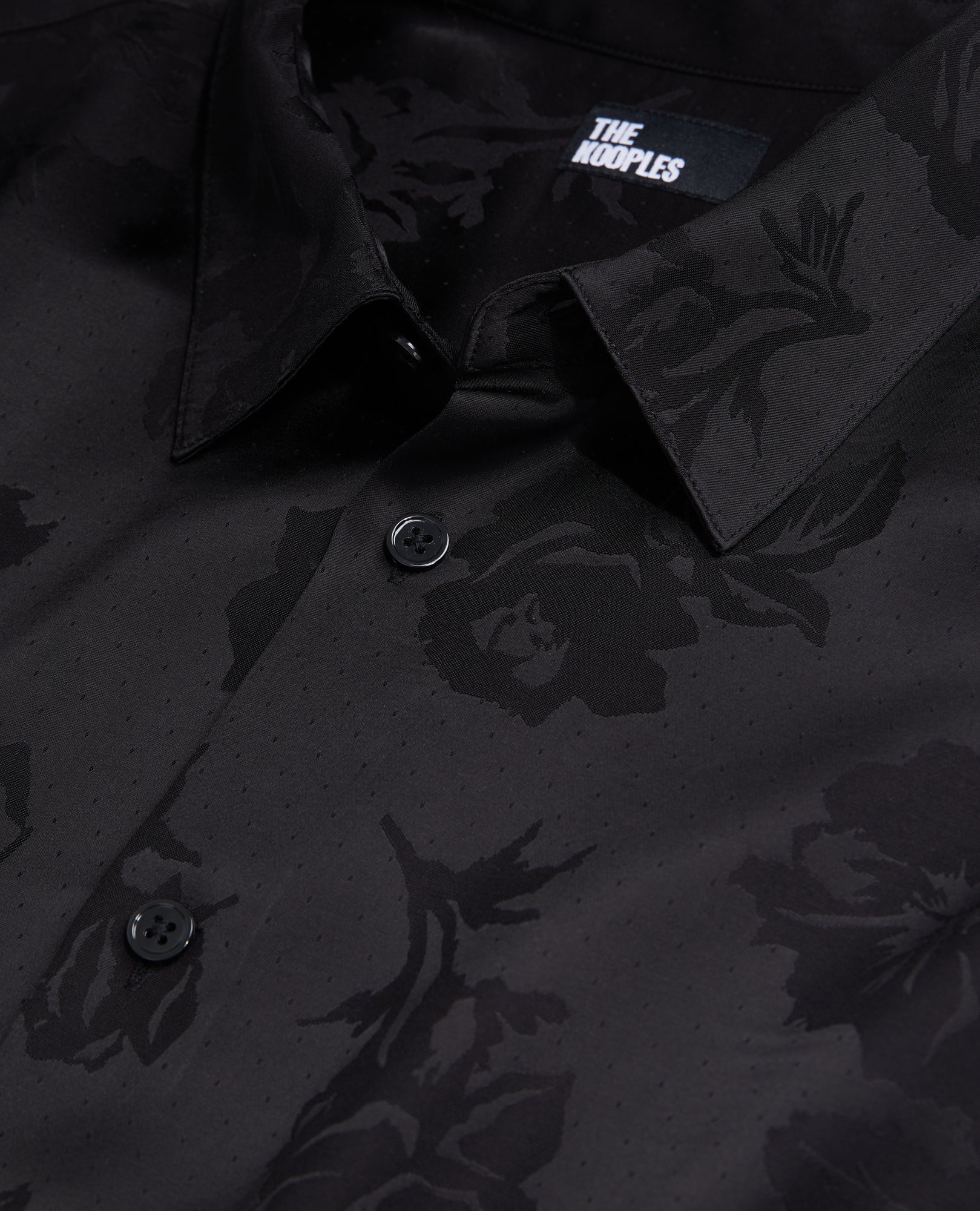 Floral Jacquard Shirt | Men | Black