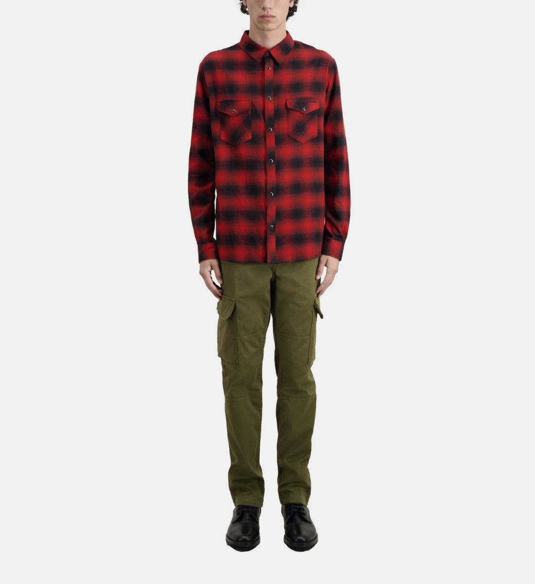 Checke Shirt | Men | Black x Red