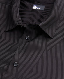 Geometric Jacquard Shirt | Men | Black