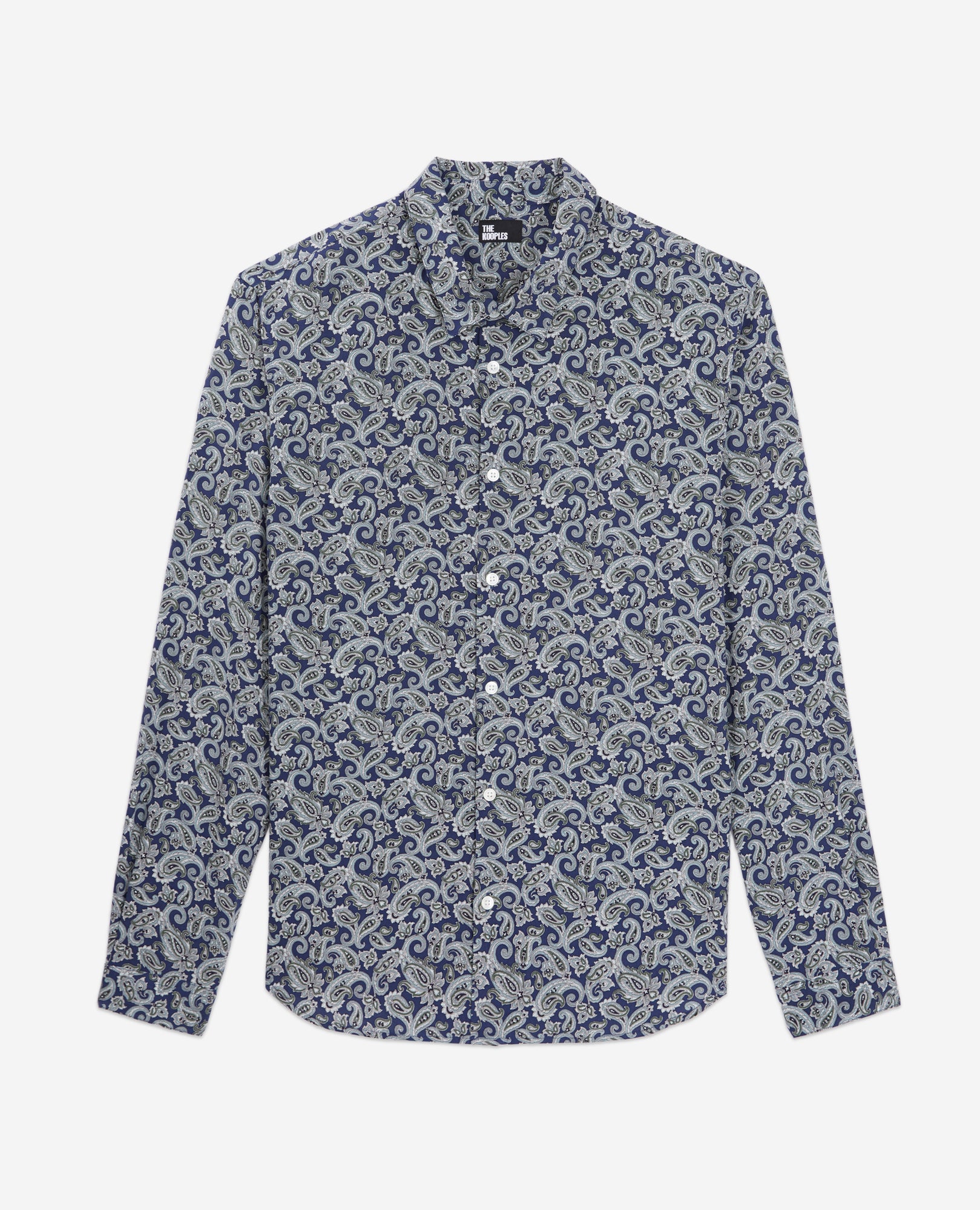 Printed Shirt | Men | Navy x Blue