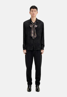 Floral Jacquard Shirt | Men | Black